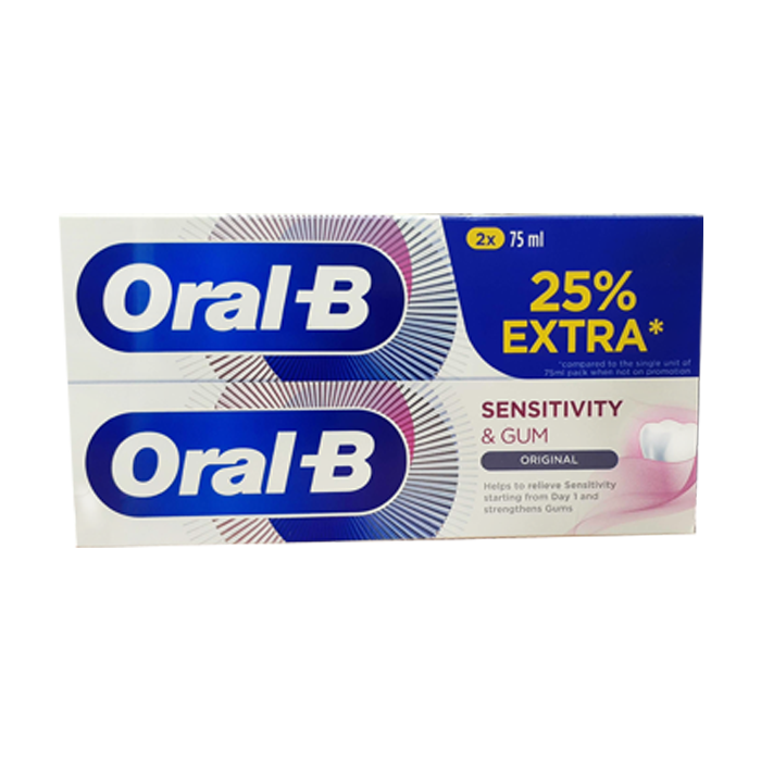 Buy Oral B Sensitivity & Gum Original Toothpaste Dual Pack 75ml online